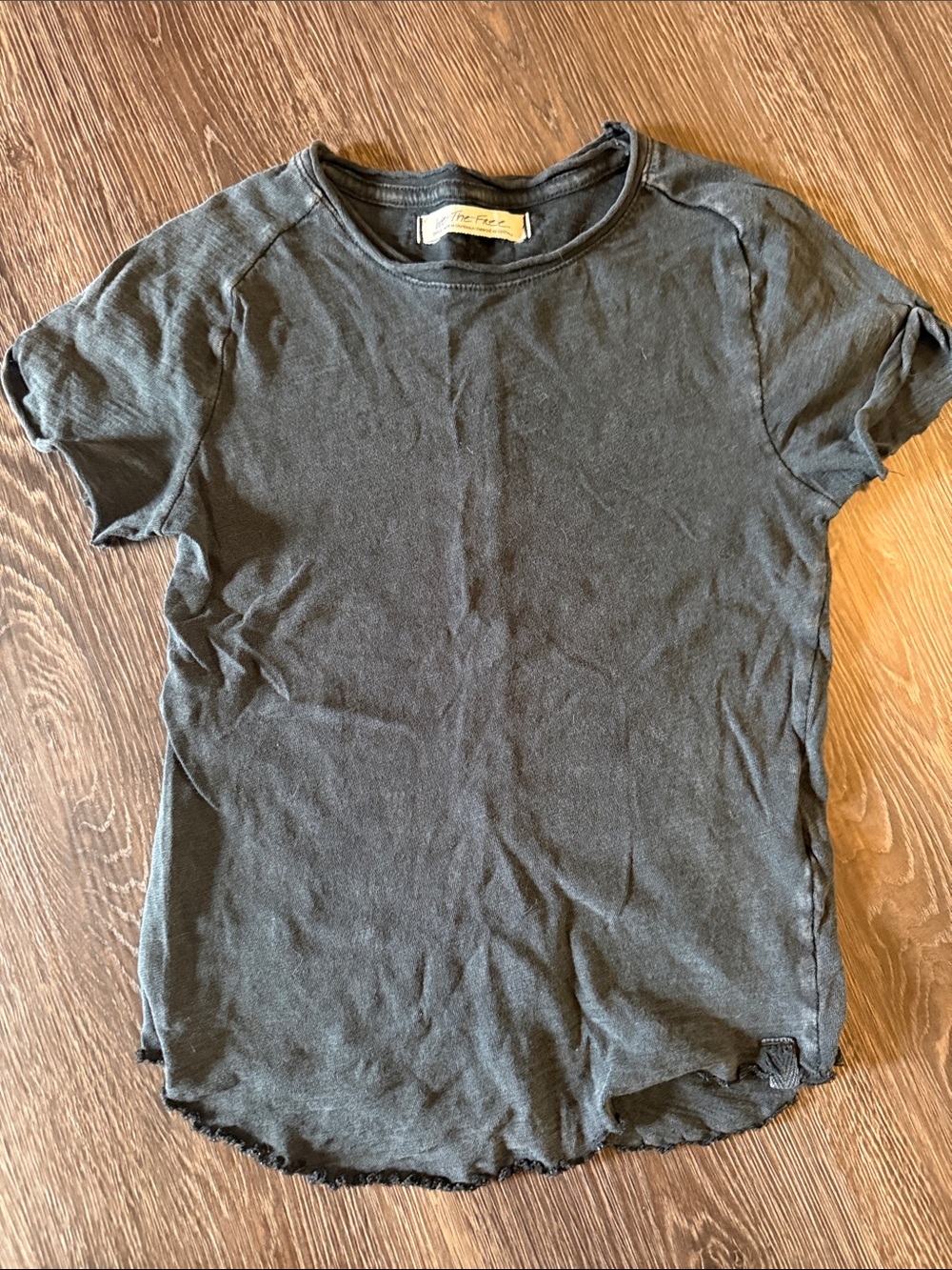 We The Free Washed Charcoal Short Sleeve Tee for Kids